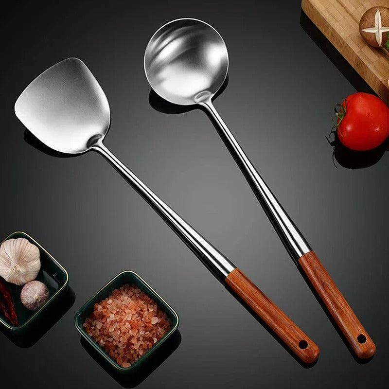 Stainless steel wok kitchen utensils