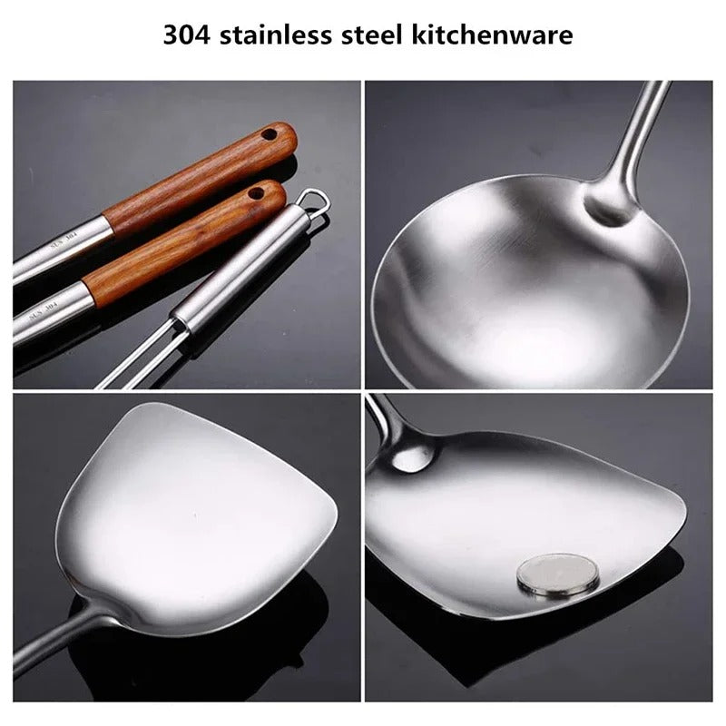 Stainless steel wok kitchen utensils