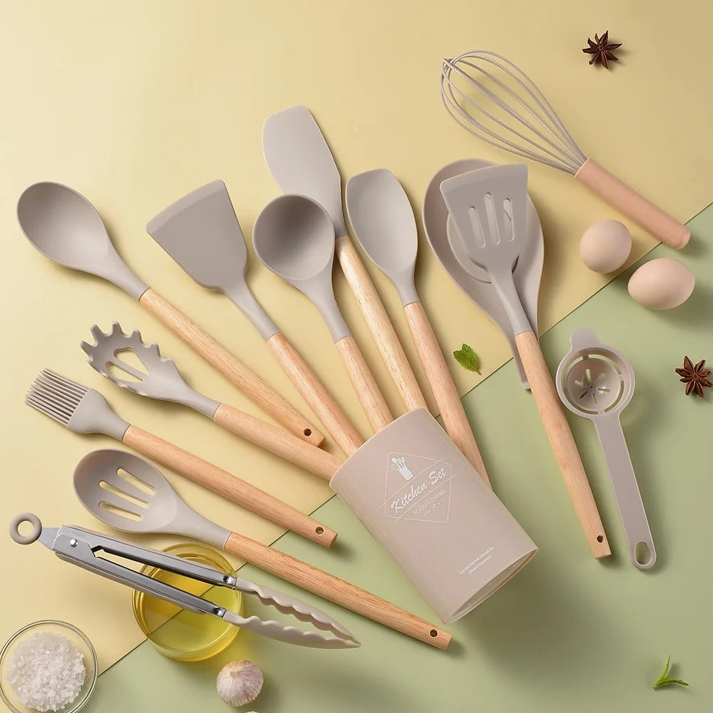 14Pcs Heat Resistant Silicone Cooking Utensils Set