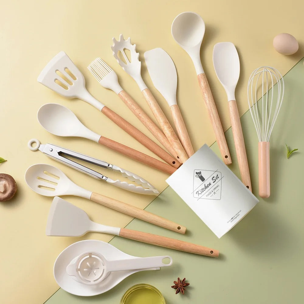 14Pcs Heat Resistant Silicone Cooking Utensils Set