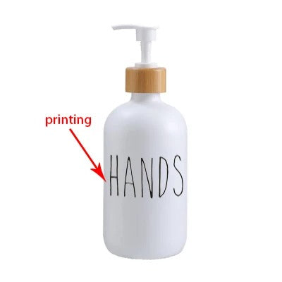 Printed bathroom soap dispenser
