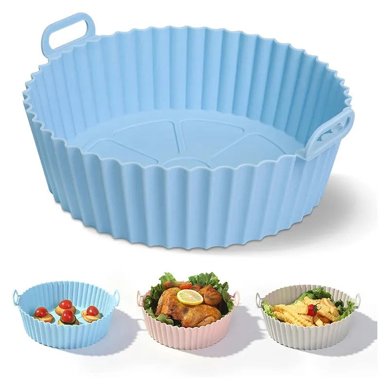 Reusable silicone air fryer basket