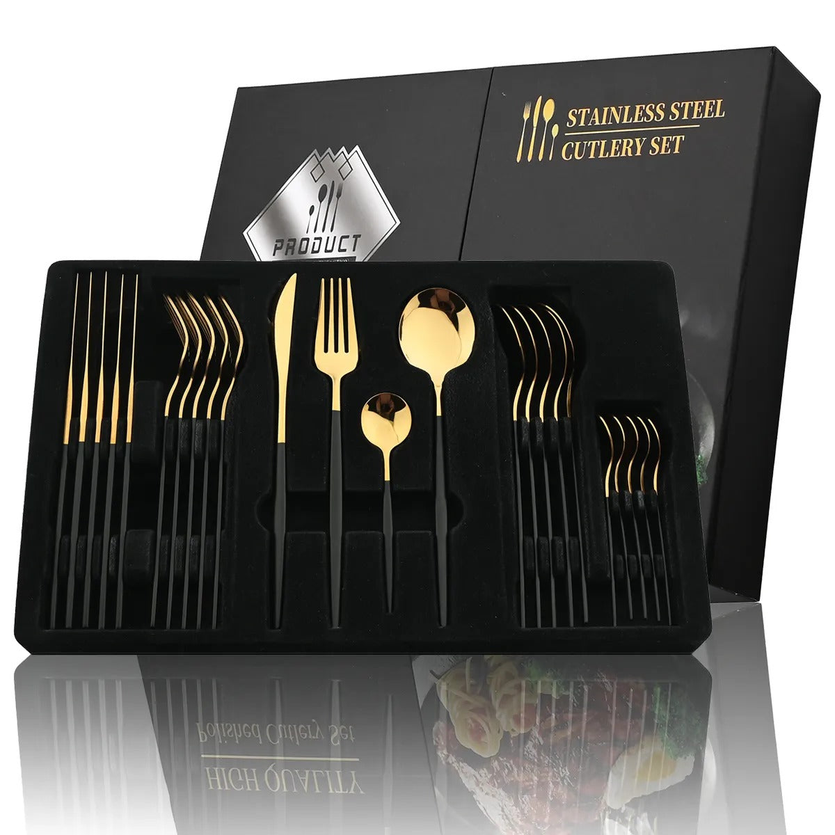 24pcs Stainless steel cutlery set