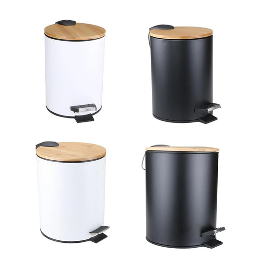 Flip lid bathroom sanitary bin