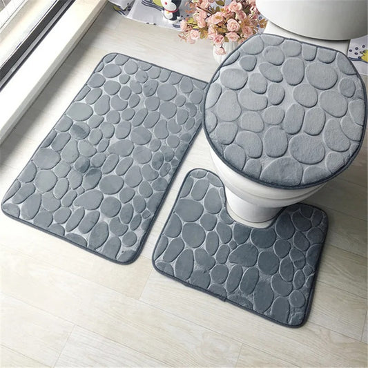 Bathroom mat set of 3