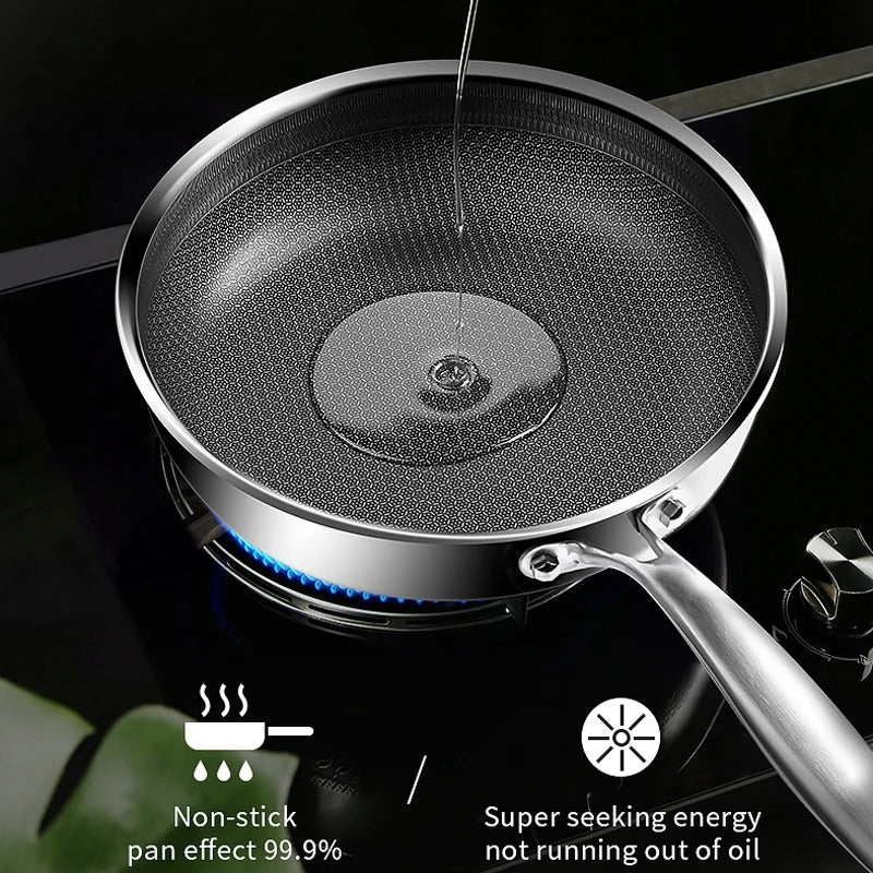 20/26cm stainless steel non-stick frying pan