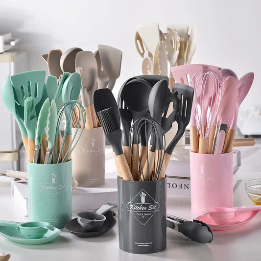 14Pcs Heat Resistant Silicone Cooking Utensils Set