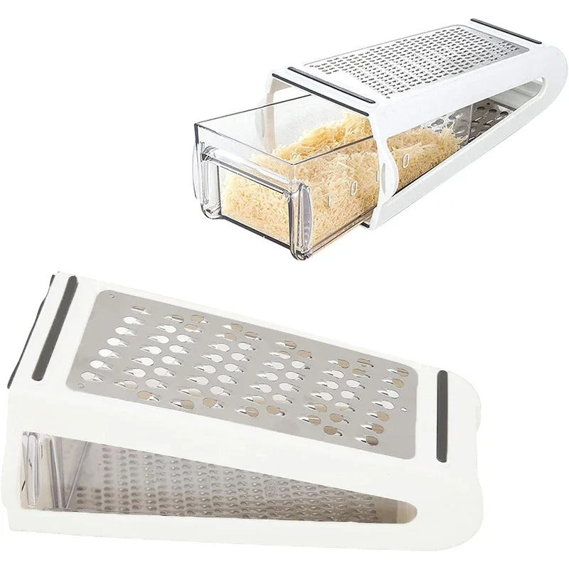 Cheese mill grater with container