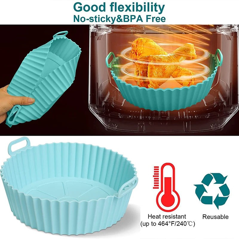 Reusable silicone air fryer basket