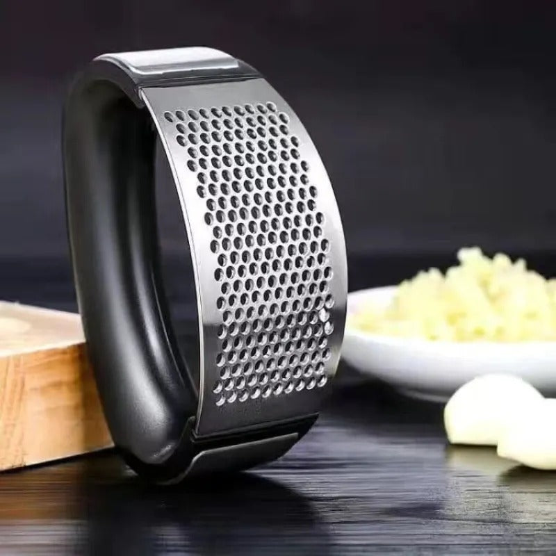 Stainless steel garlic press