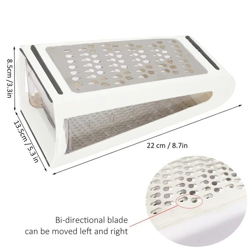 Cheese mill grater with container