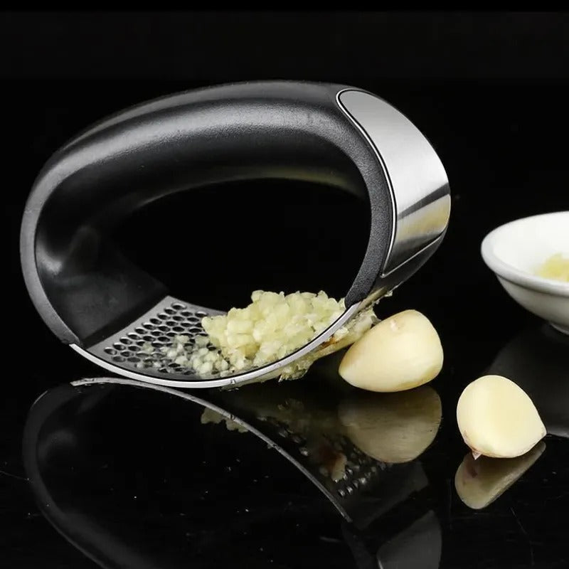 Stainless steel garlic press