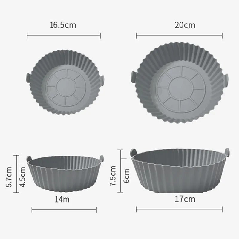 Reusable silicone air fryer basket