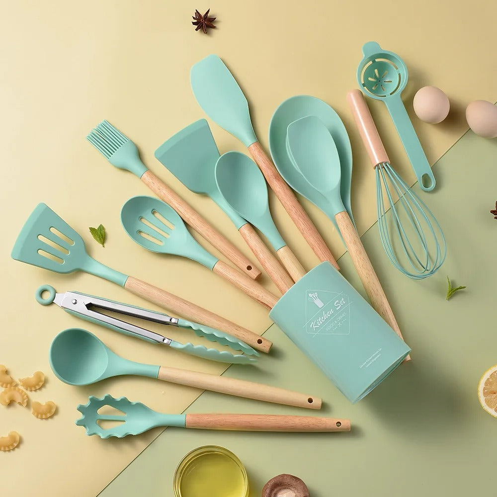 14Pcs Heat Resistant Silicone Cooking Utensils Set