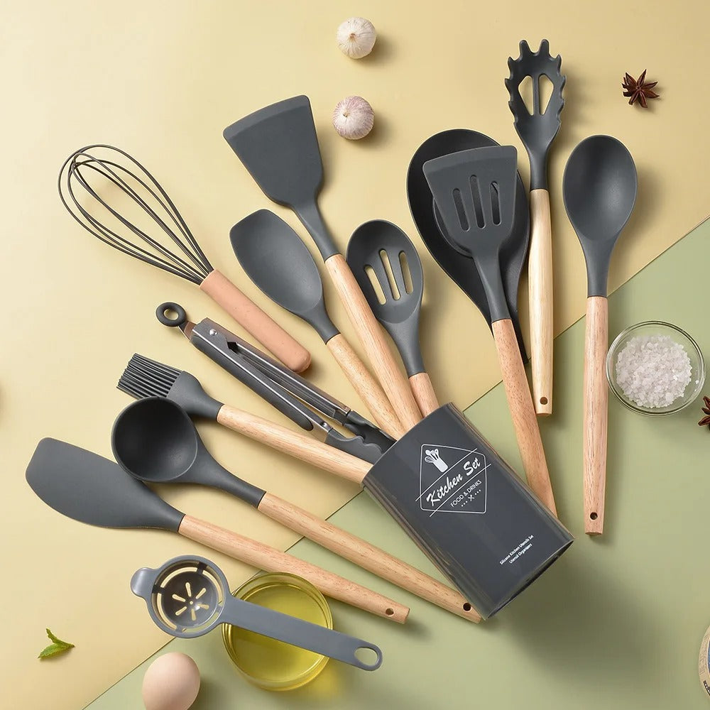 14Pcs Heat Resistant Silicone Cooking Utensils Set