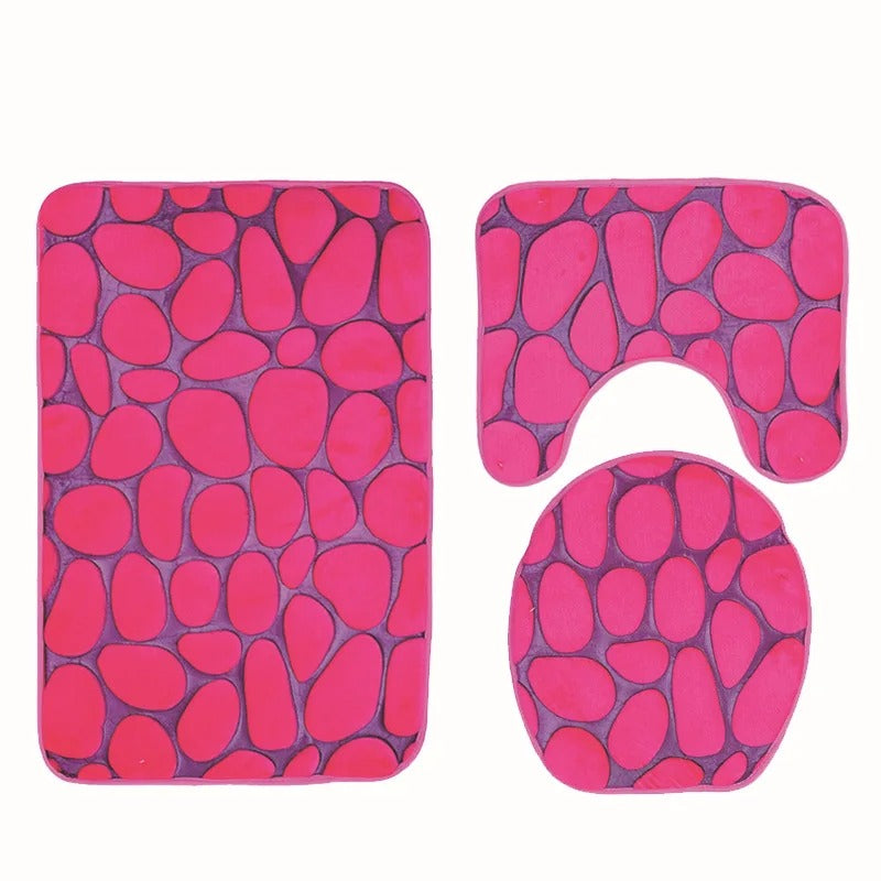 Bathroom mat set of 3