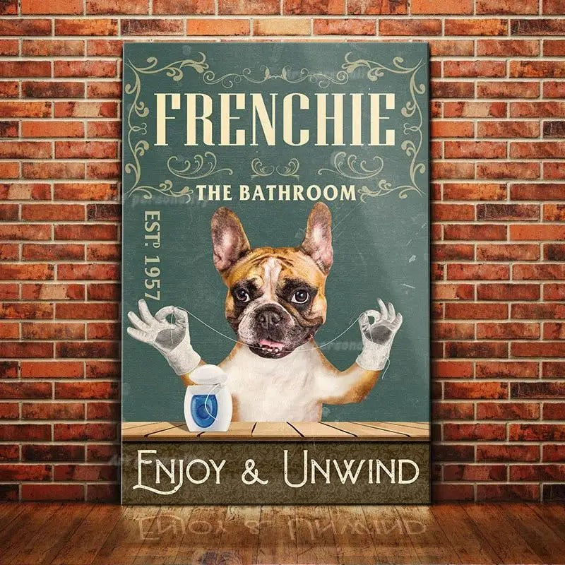 French Bulldog Retro coffee tin wall signs