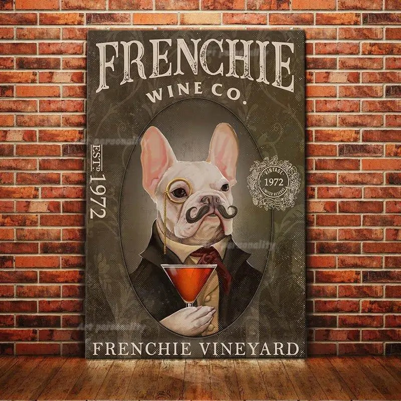 French Bulldog Retro coffee tin wall signs