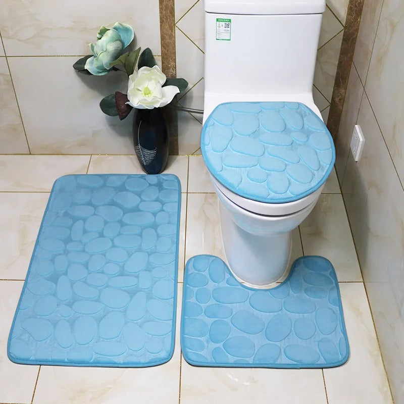 Bathroom mat set of 3